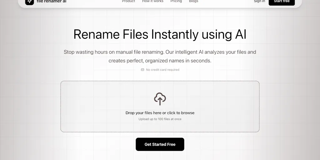 Auto File Rename file renamer ai: rename 100 files in under 2 minutes | Product Hunt