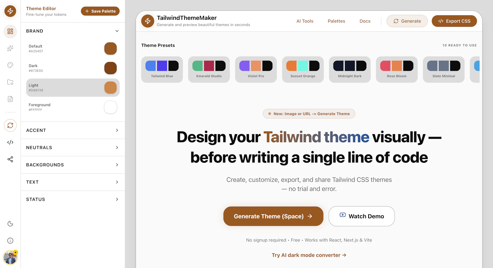 TailwindThemeMaker screenshot 5