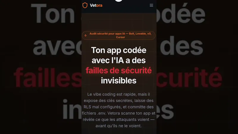 Vetora Scan screenshot 1 (video preview)