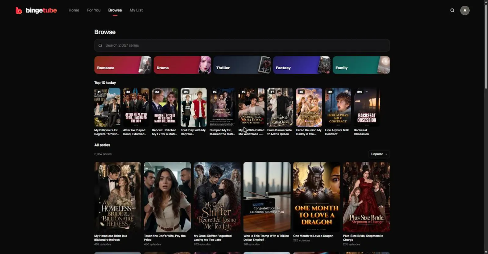 BingeTube screenshot 2