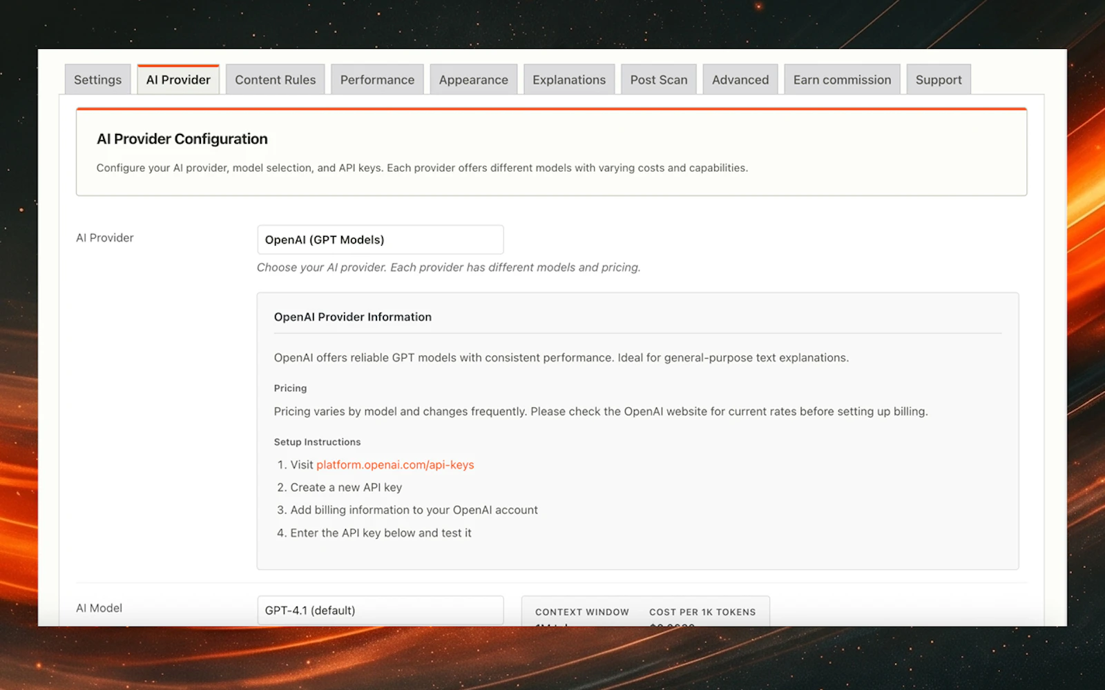 WP AI Explainer screenshot 2