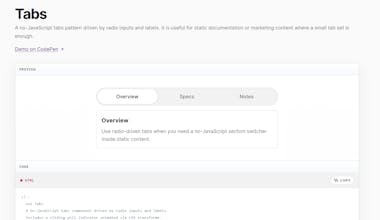 VUI Zero-dependency UI components gallery image