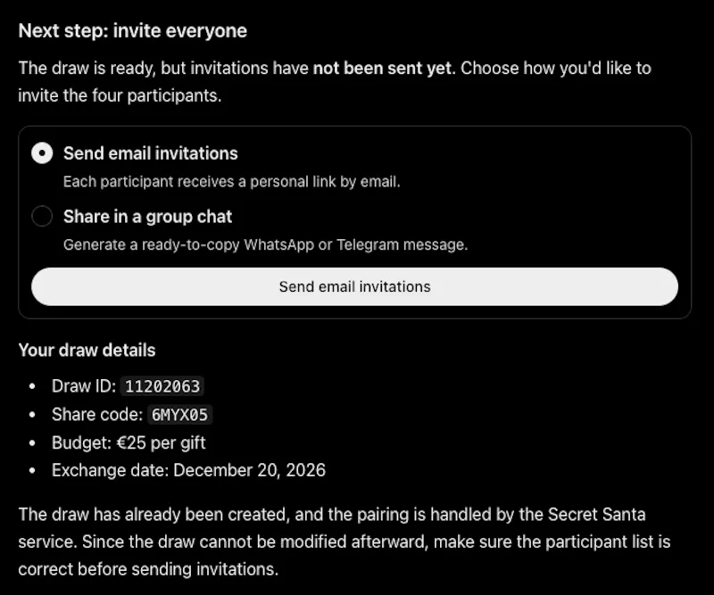 Secret Santa Raffle MCP screenshot 4