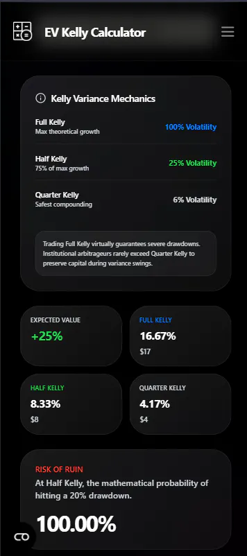 EV Kelly Calculator gallery image