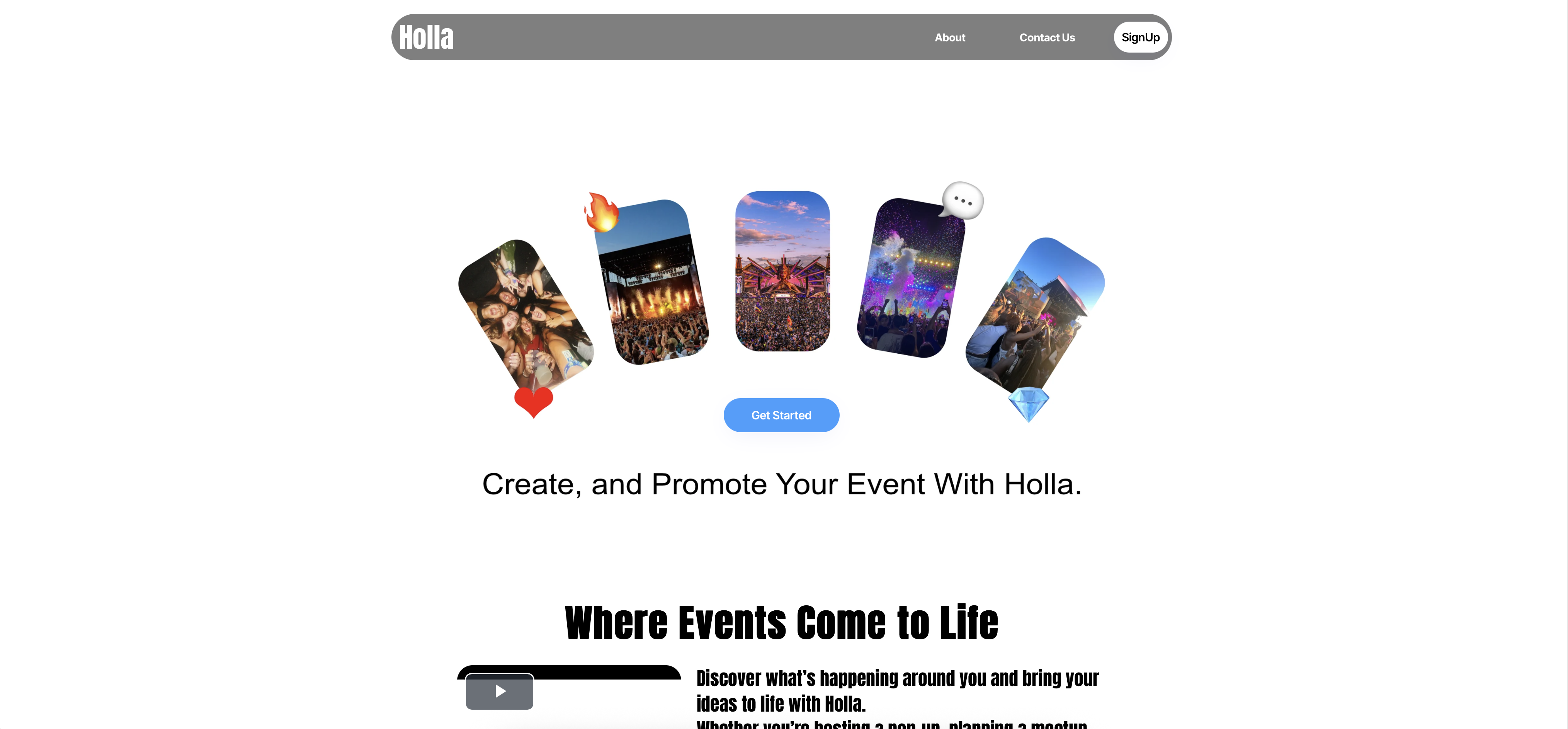 Holla - Product Hunt launch logo and brand identity