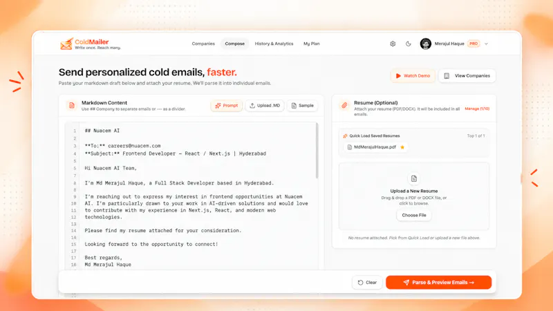 Cold Mailer screenshot 3