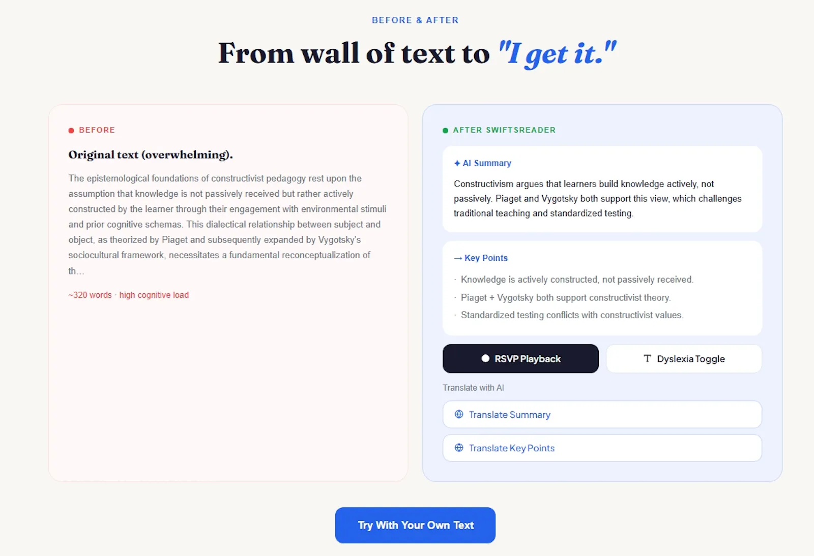 SwiftsReader screenshot 2