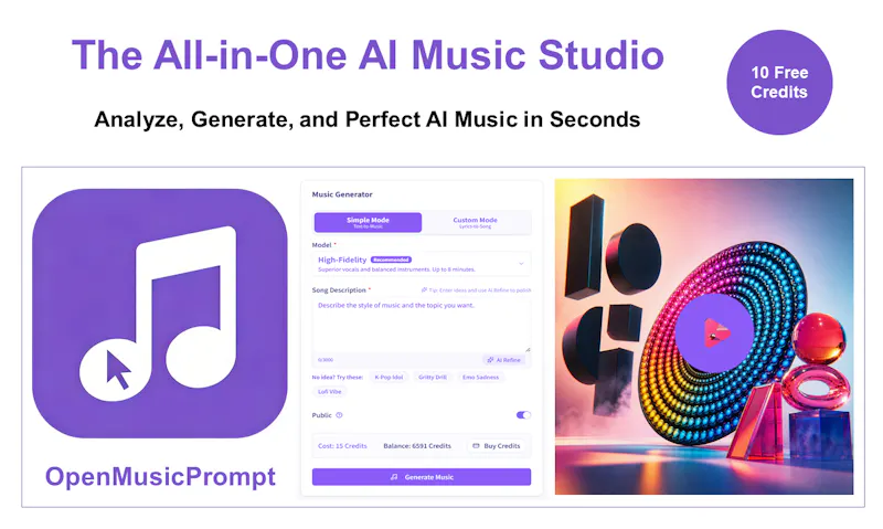 OpenMusicPrompt.com screenshot 1