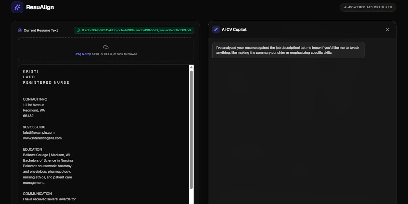 ResuAlign screenshot 3