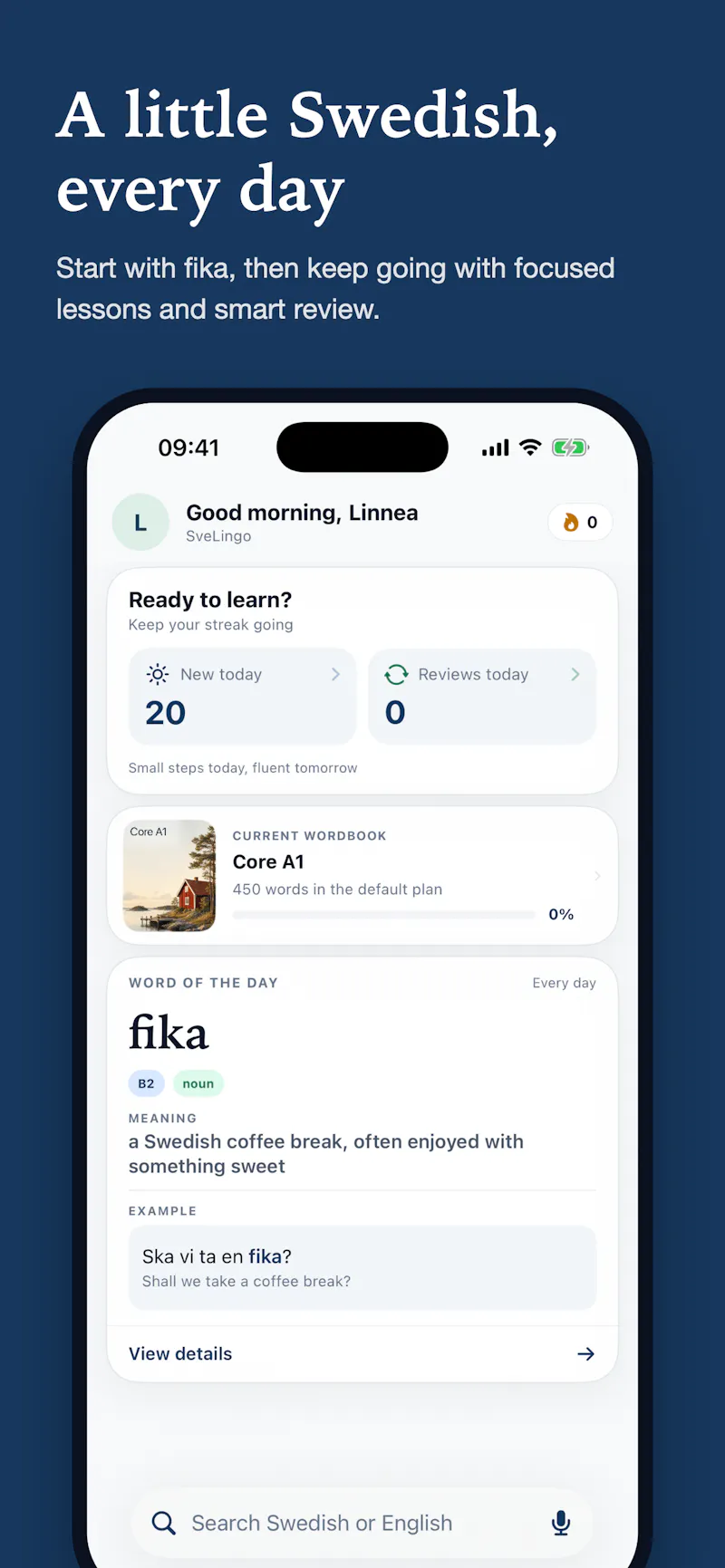 SveLingo screenshot 1