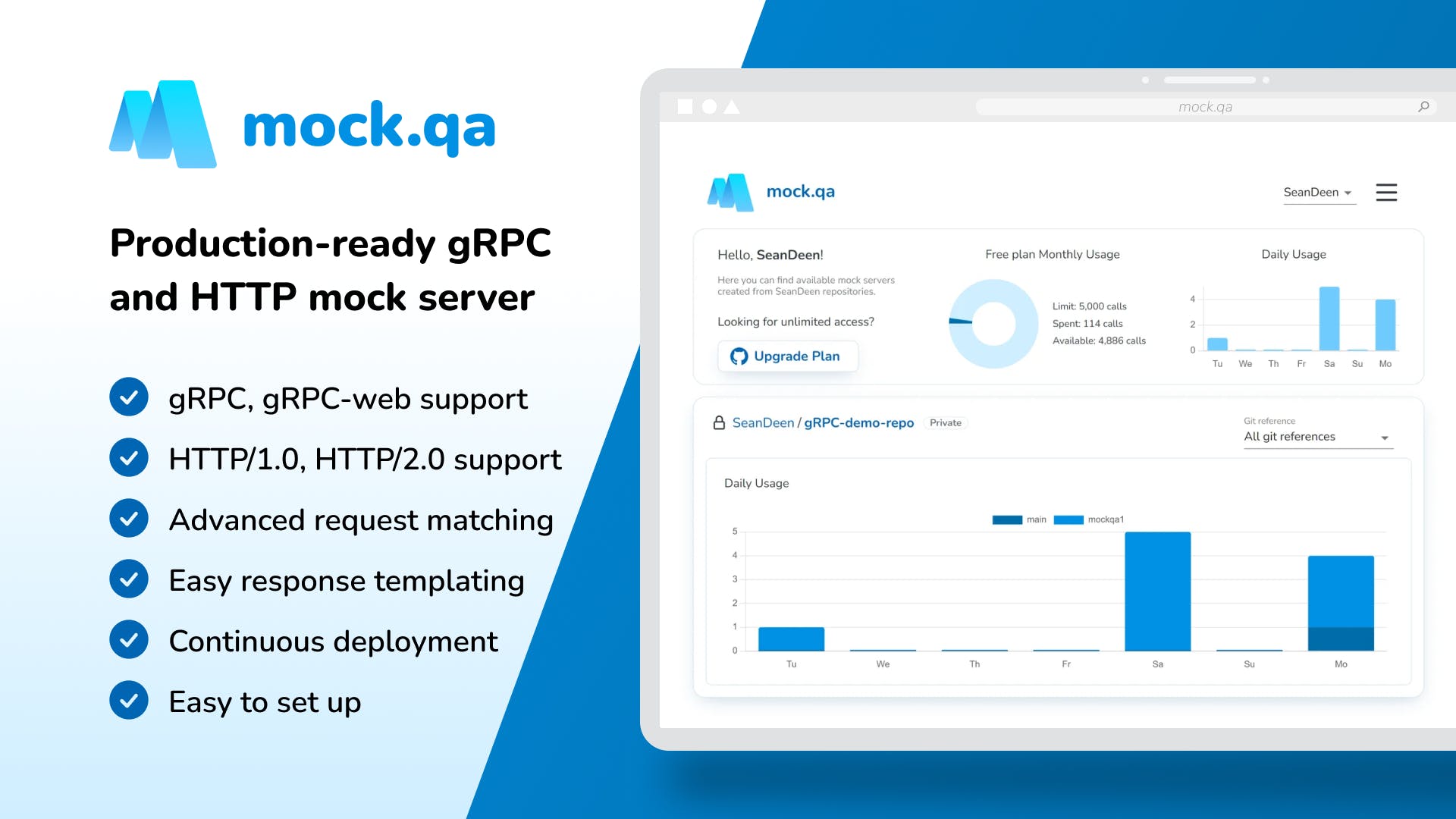 mock.qa - gRPC and HTTP mock APIs in the cloud media 1