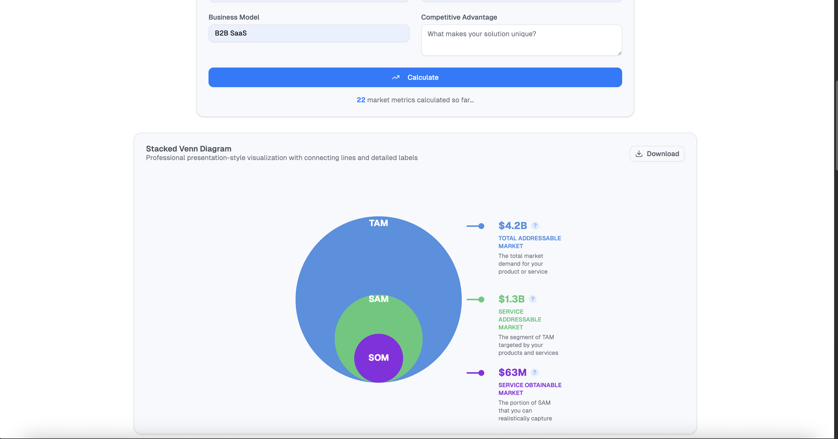 VentureSight - AI-Powered Market Size Calculator & Analysis media 2