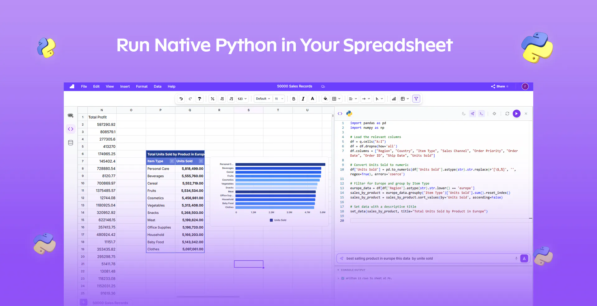 Tablix: The Modern AI Spreadsheet gallery image