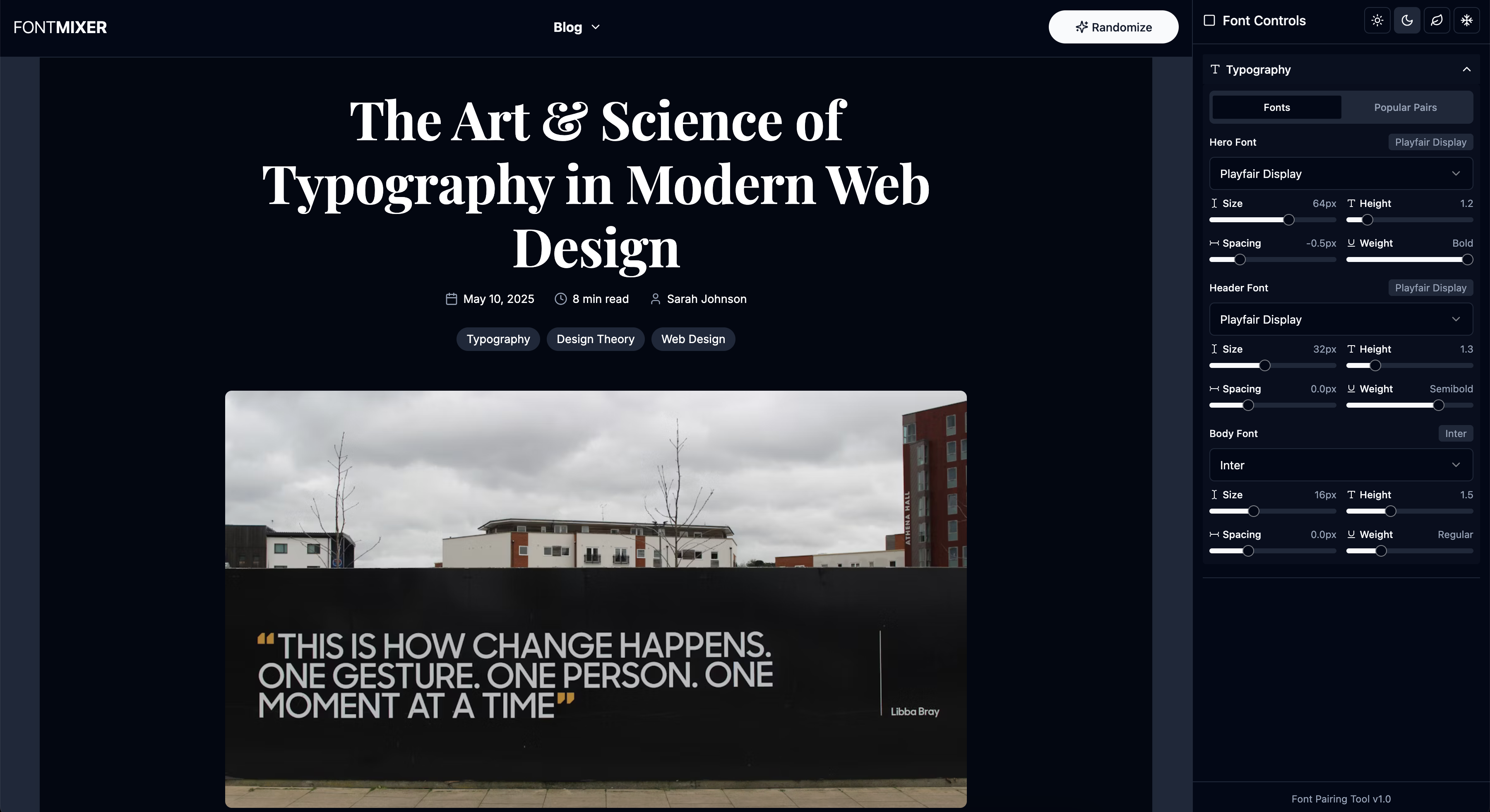 FontMixer.app - Typografie- und Schriftart -Pairing -Tool für Google -Schriftarten Medien 4