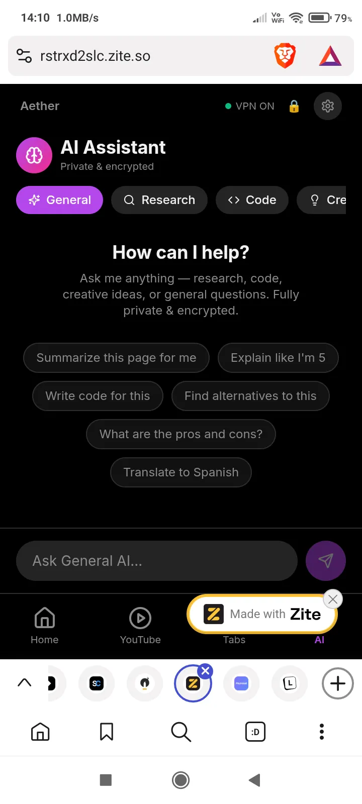 Aether Browser  gallery image