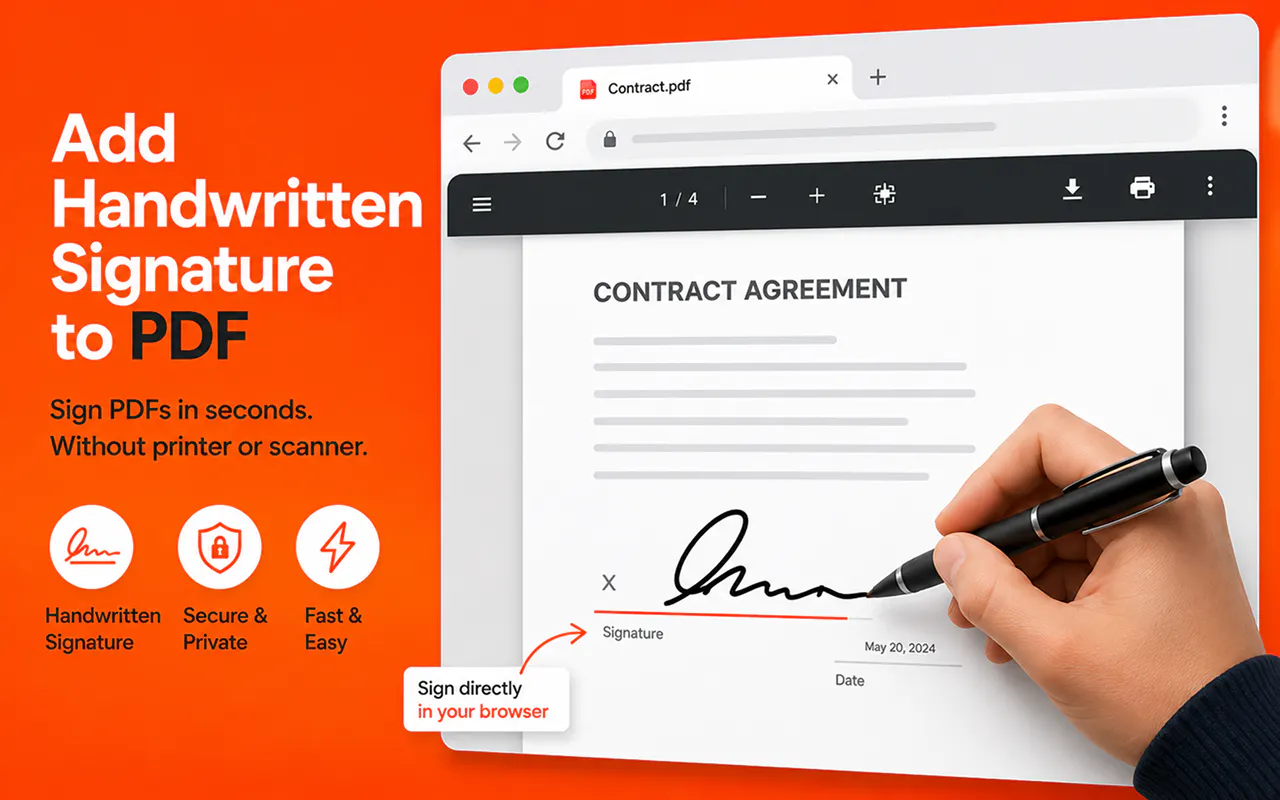 Sign PDF. Add real handwritten signature gallery image