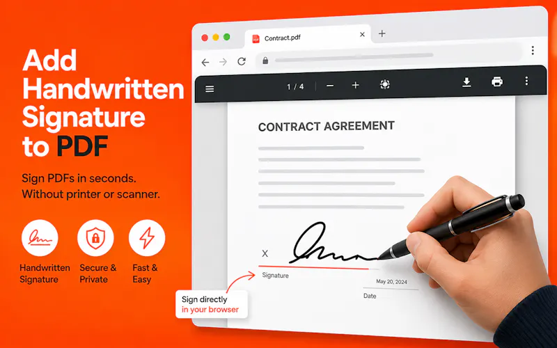 Sign PDF. Add real handwritten signature screenshot 1