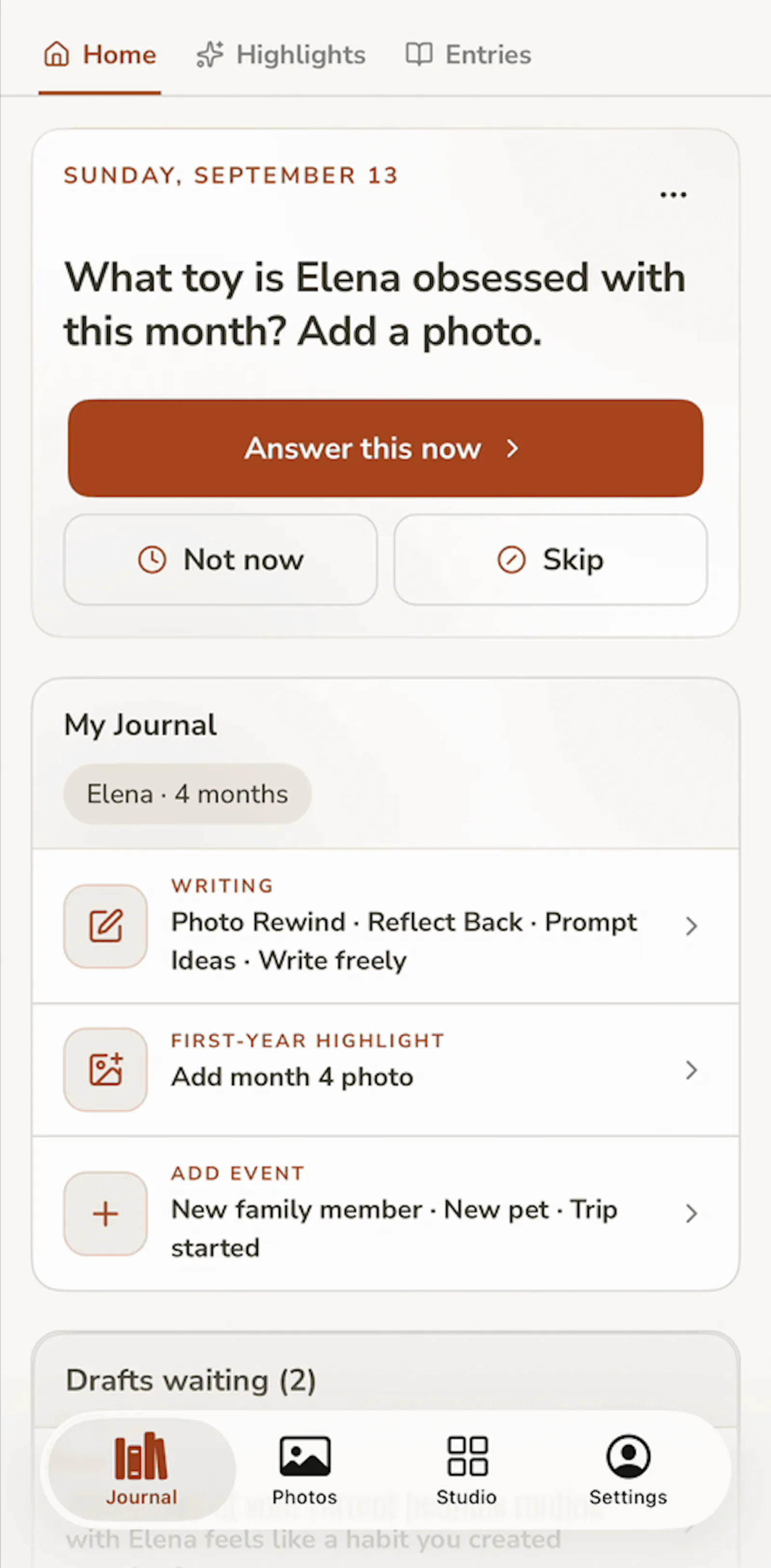 Kinlet: Baby book & family keepsakes screenshot 3