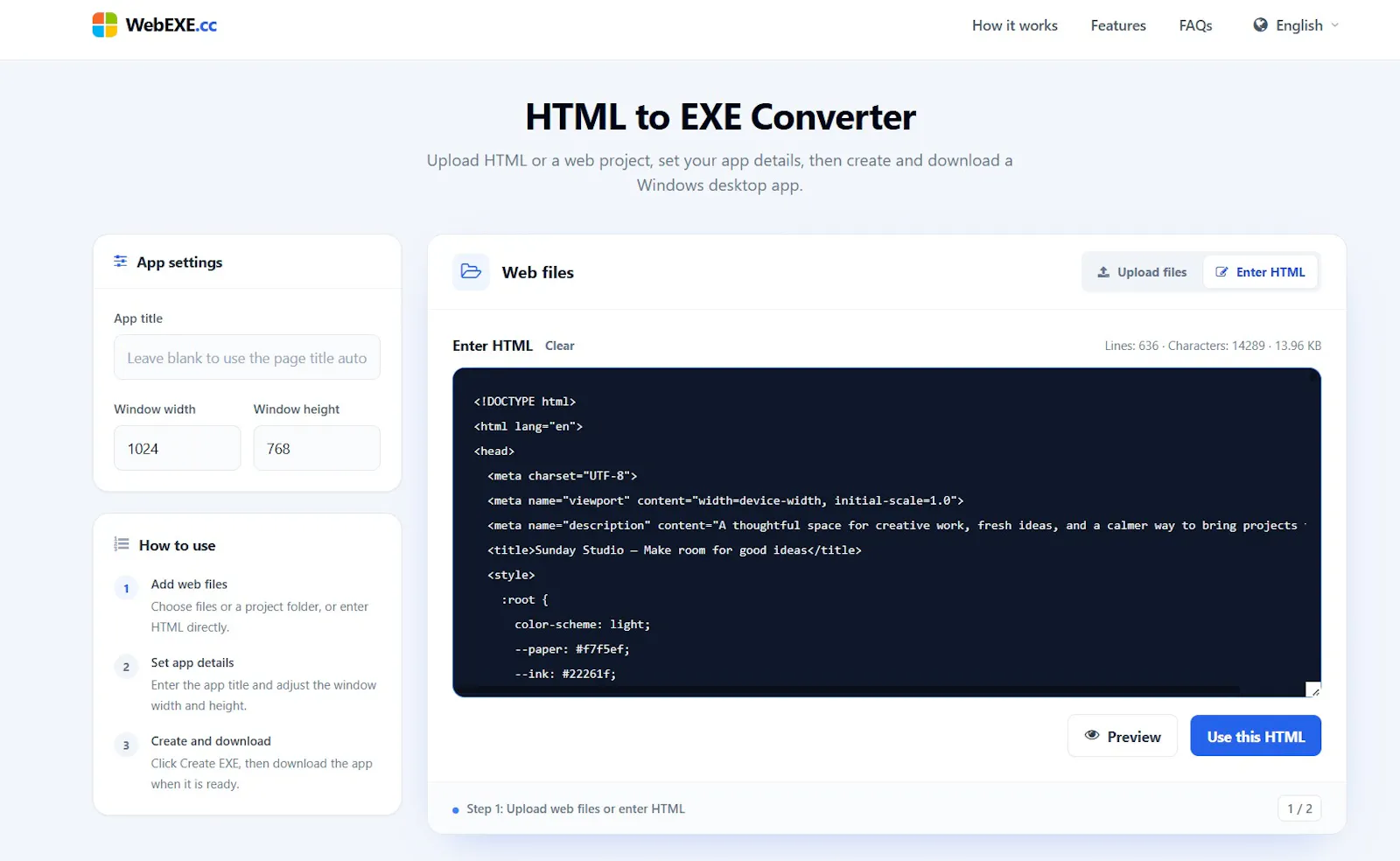 WebEXE screenshot 5