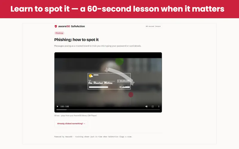 SafeAction screenshot 2