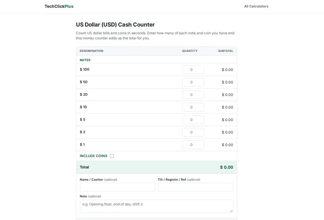 Cash & Money Calculators gallery image