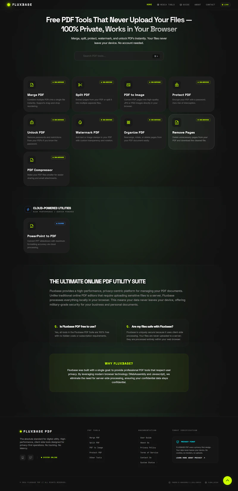Fluxbase screenshot 1
