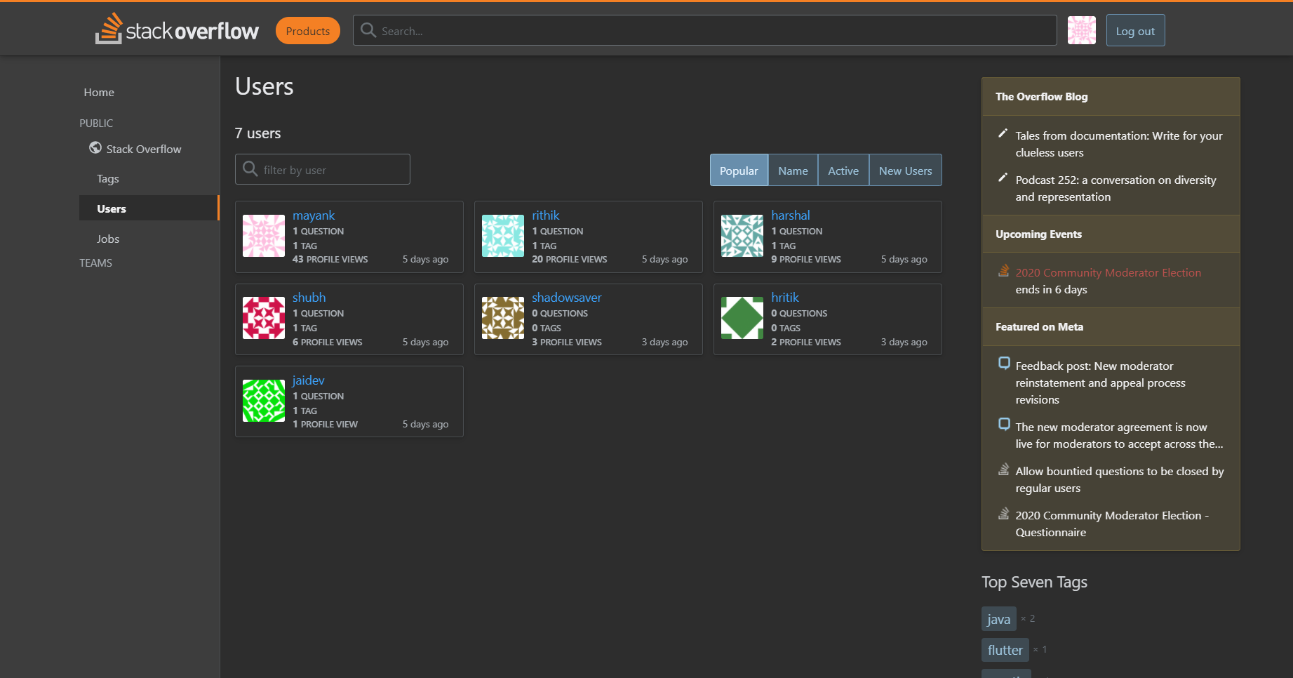 Stack Overflow Clone (MERN) gallery image