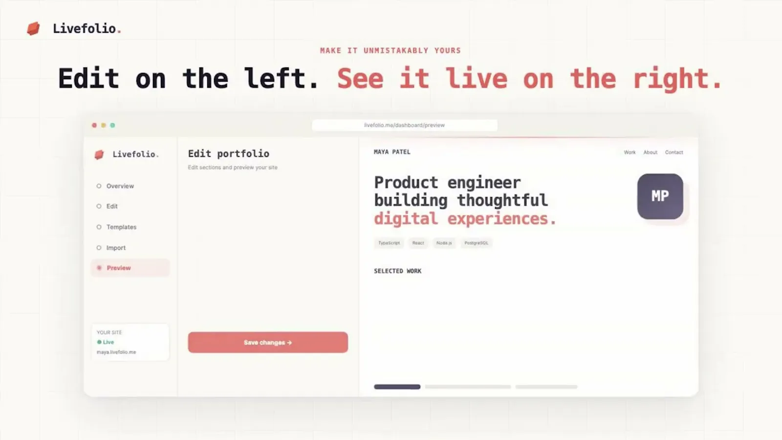 Livefolio screenshot 1 (video preview)