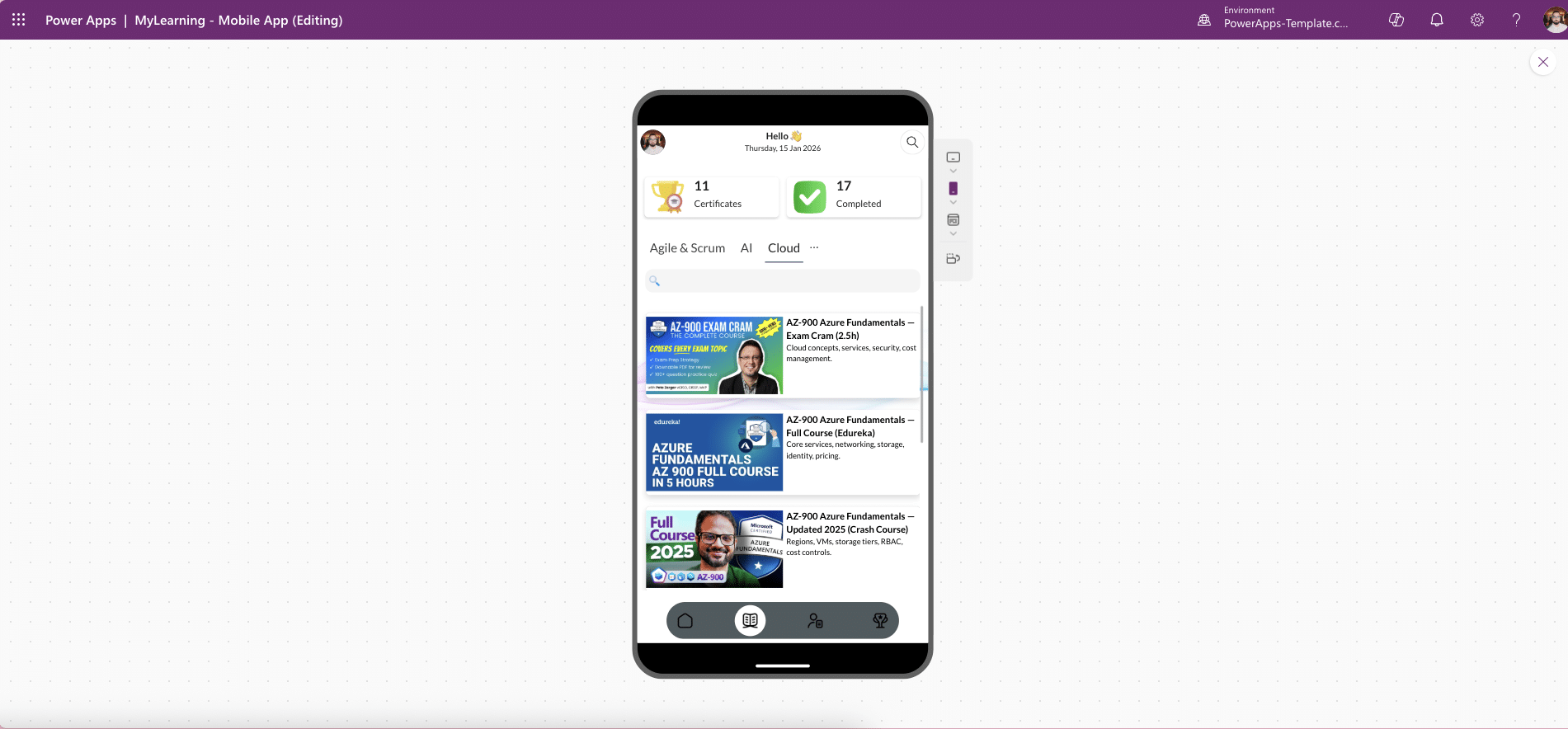 Power Apps templates gallery image