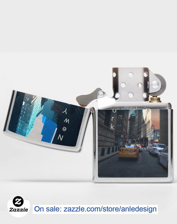 Nueva York - Cabas amarillas - Zippo Lighter - Impresión a pedido - Zippo Lighter media 2