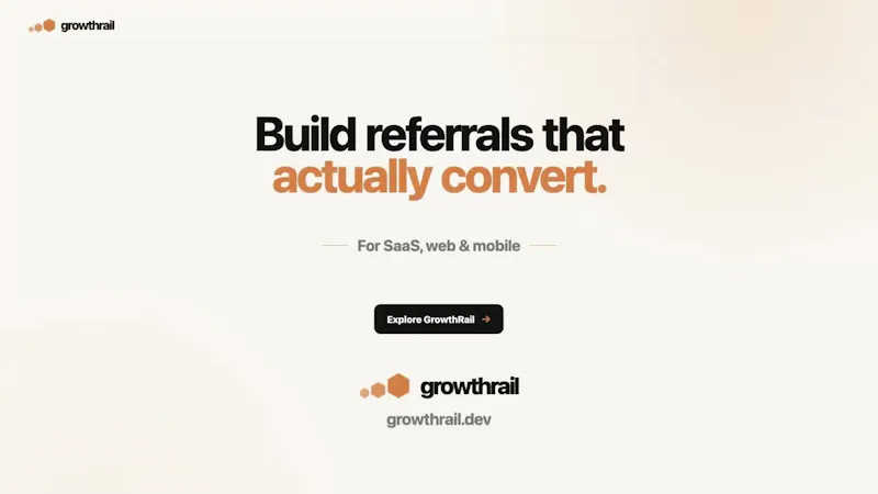 GrowthRail screenshot 1 (video preview)
