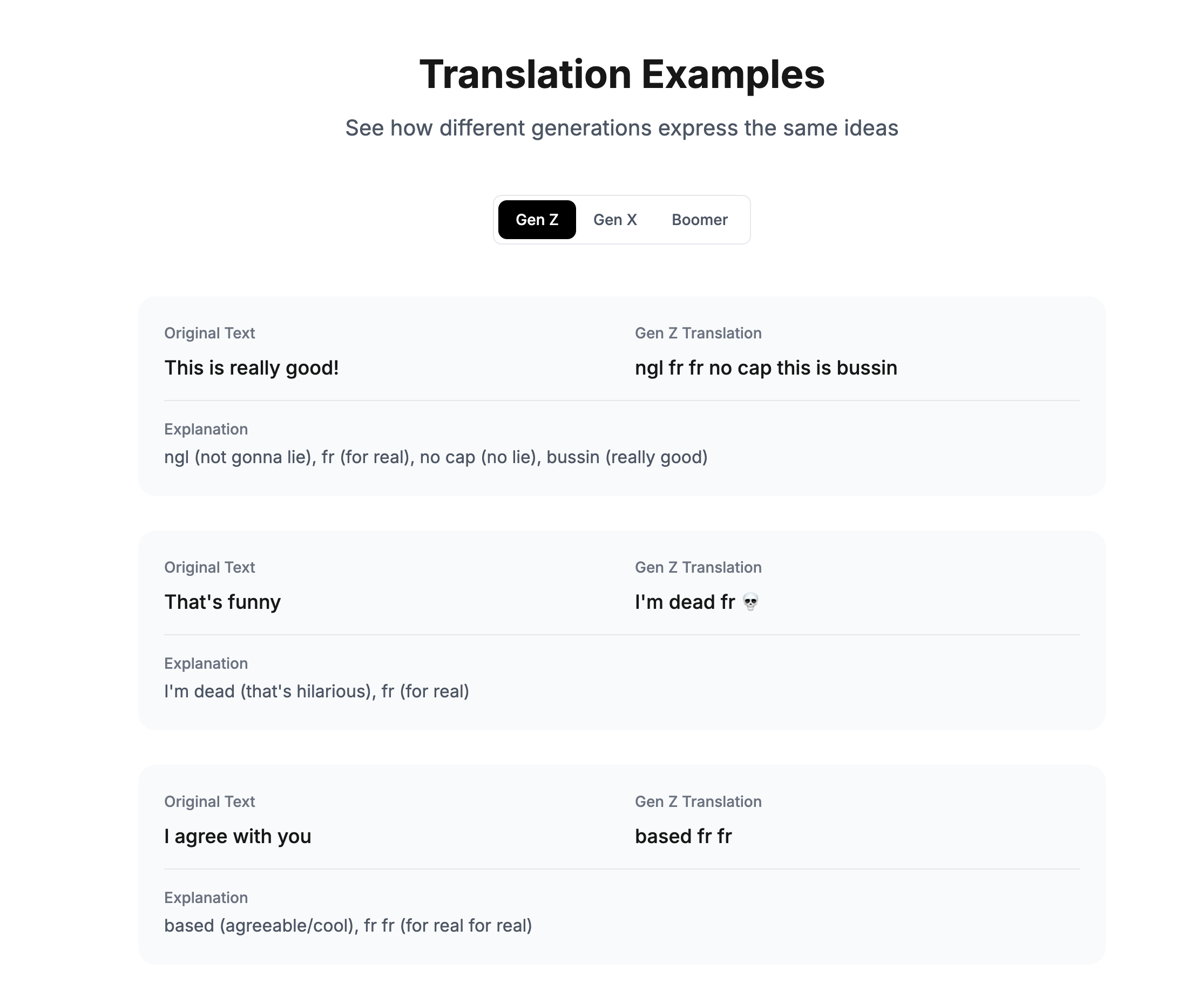 GenZ Translator - Bridging the communication gap between generations media 4