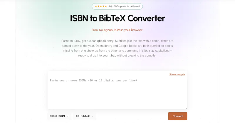 BibTeX Generator Tools by TheLaTeXLab  screenshot 4