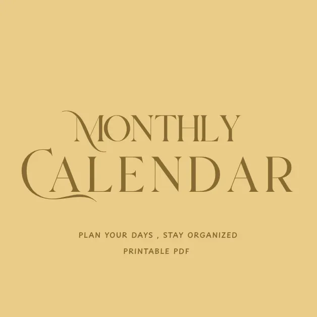 Monthly Calendar