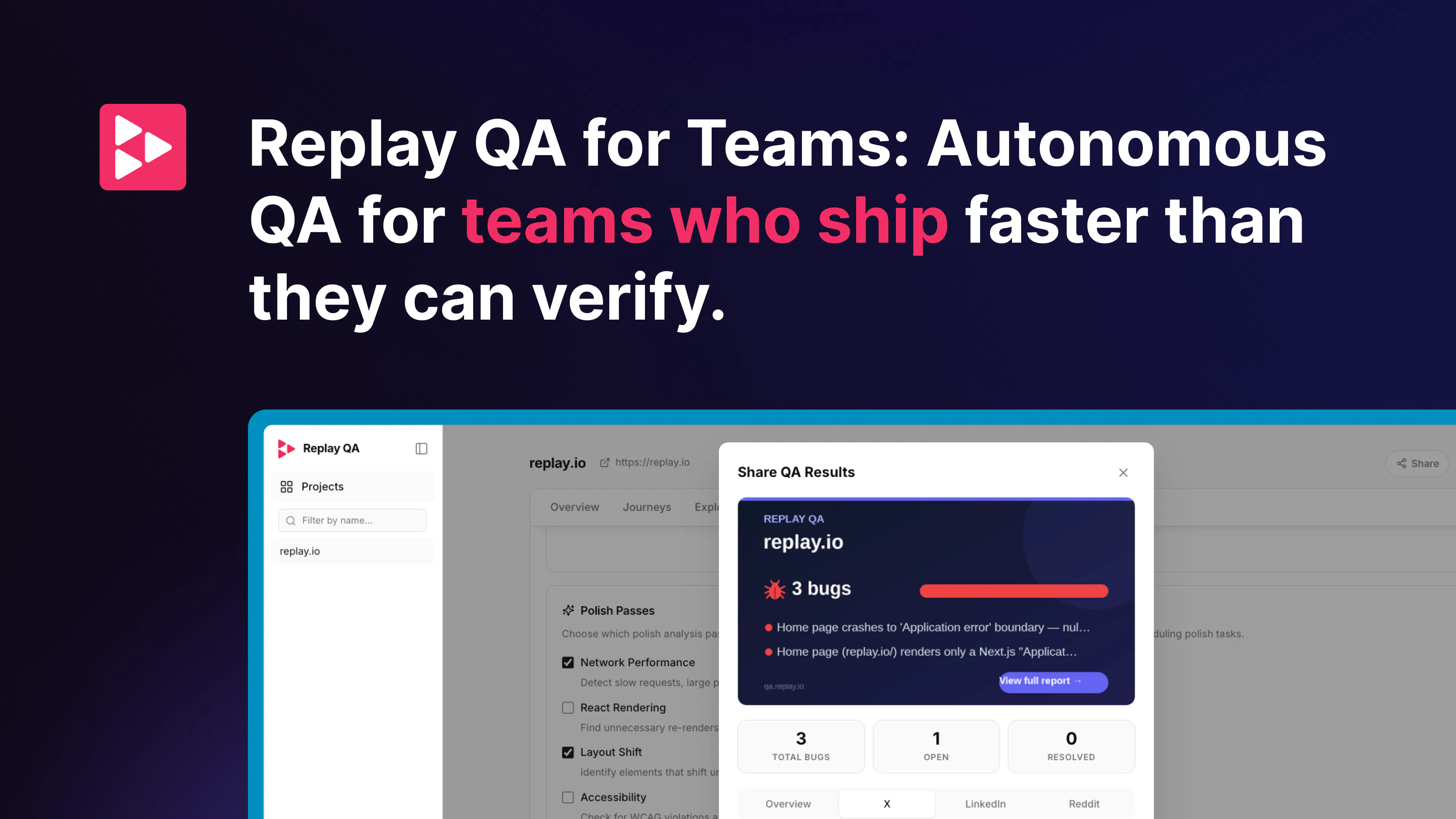 Replay QA for Teams screenshot 1