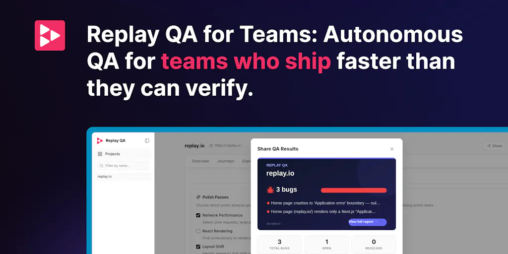 Replay QA for Teams
