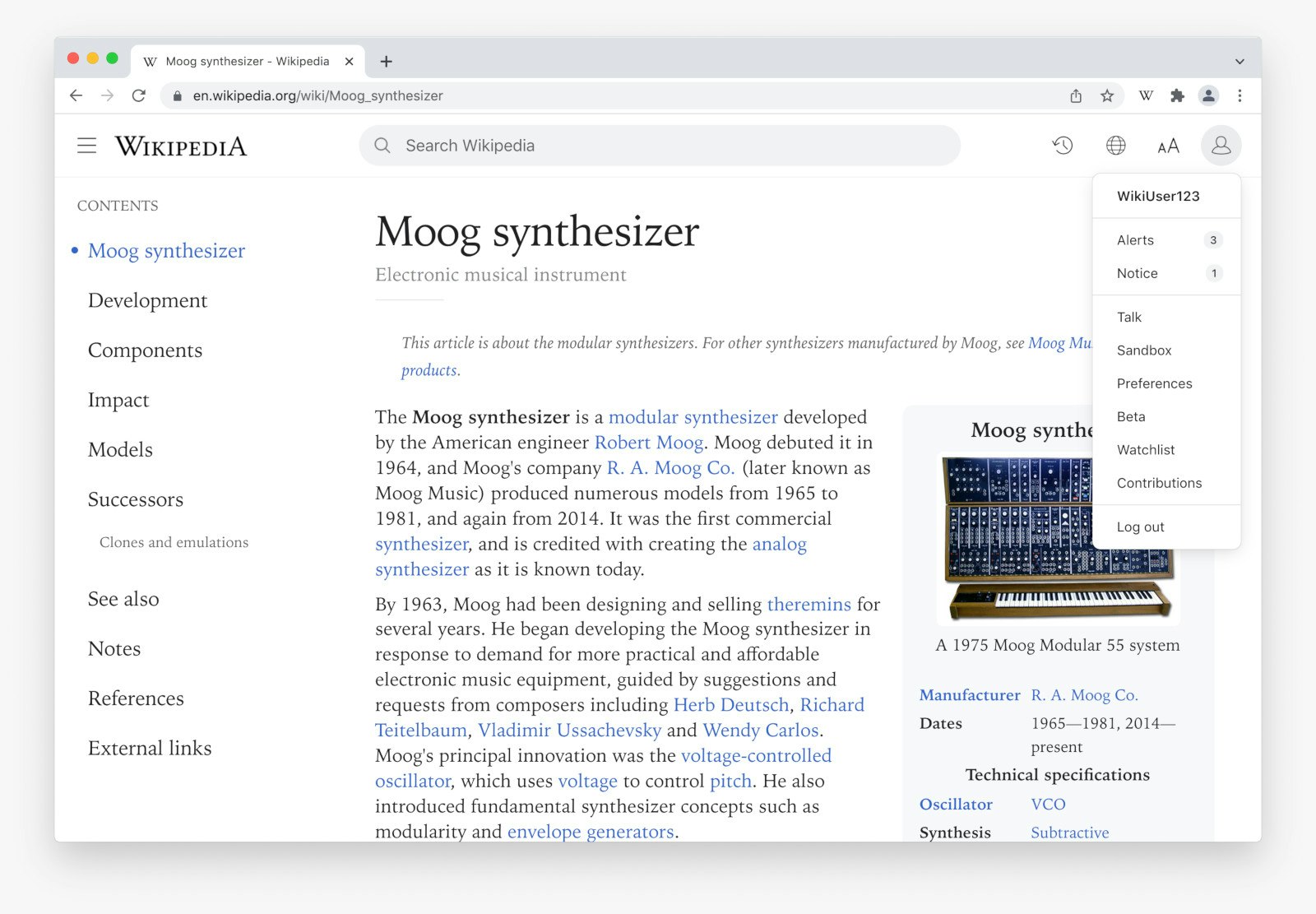 Modern for Wikipedia gallery image