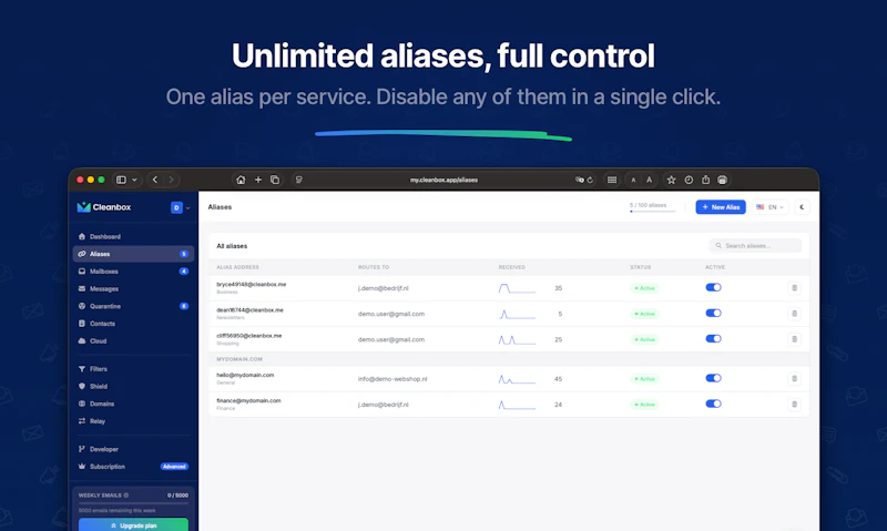 Cleanbox screenshot 2