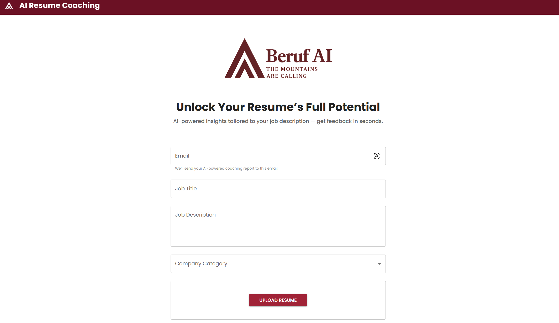 Beruf AI Resume Coaching gallery image