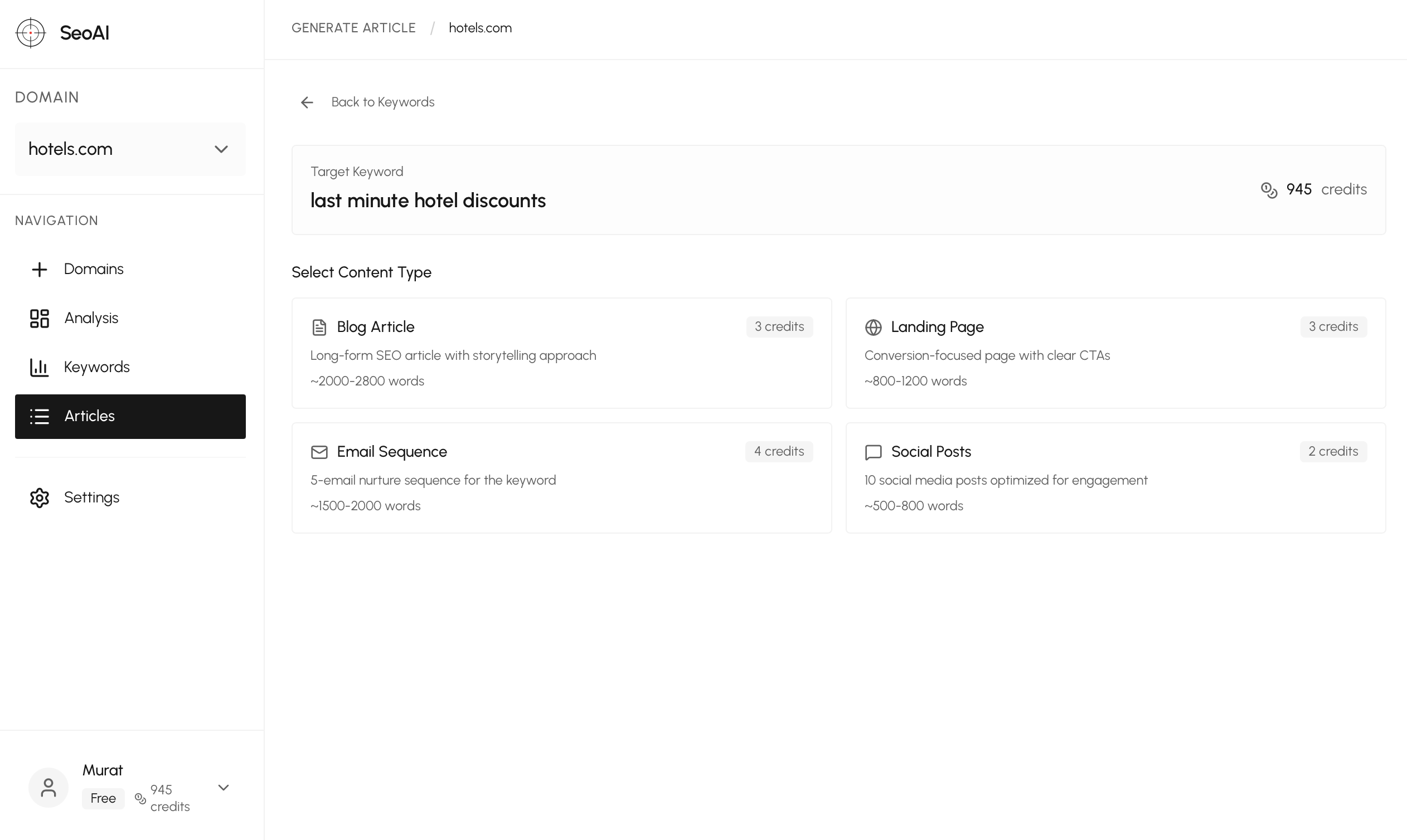SeoAI - Screenshot 5 showing product features and functionality