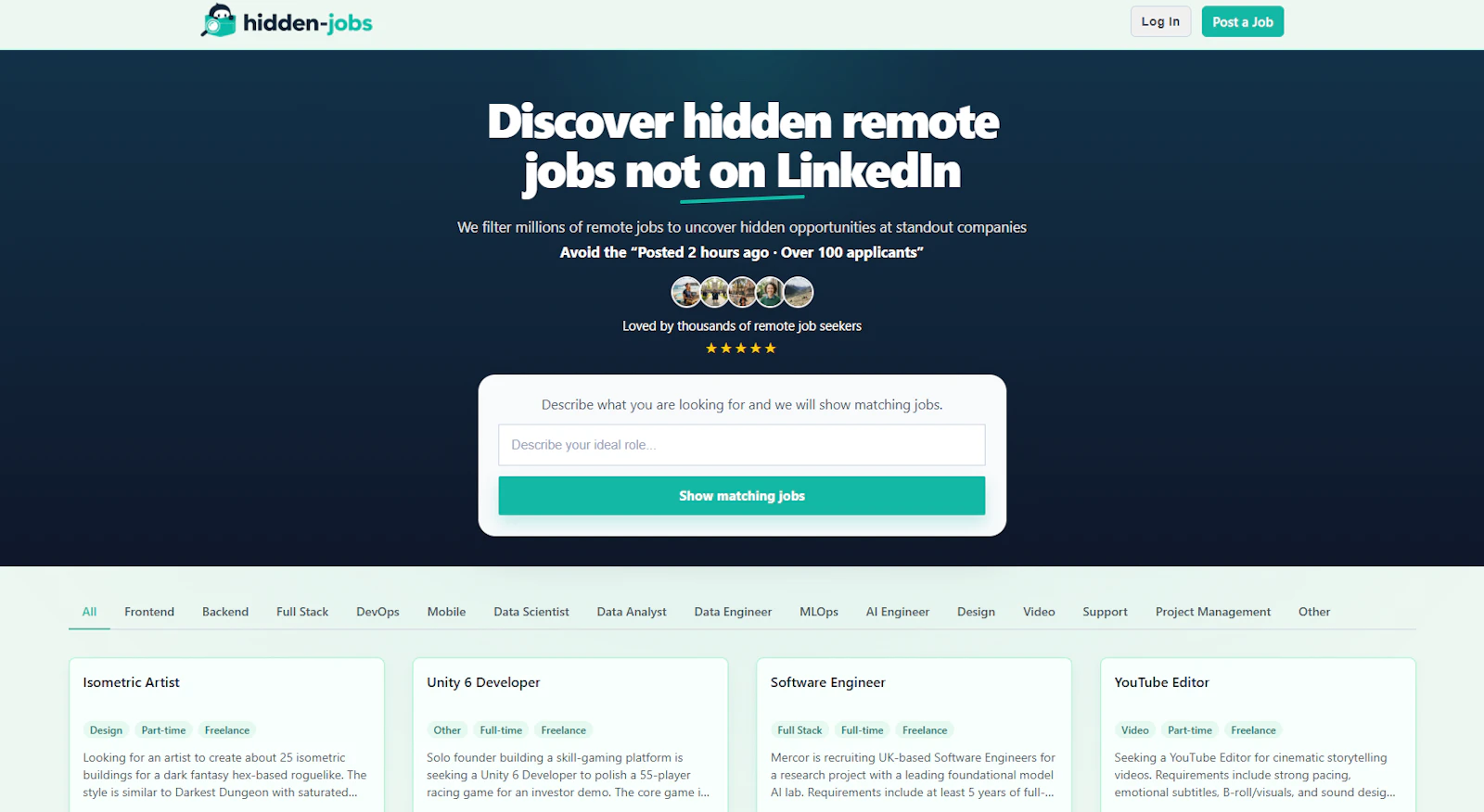 Hidden Jobs screenshot 1