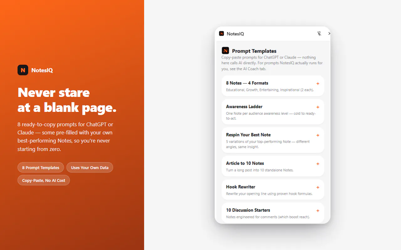 NotesIQ - Substack Notes Analytics  gallery image