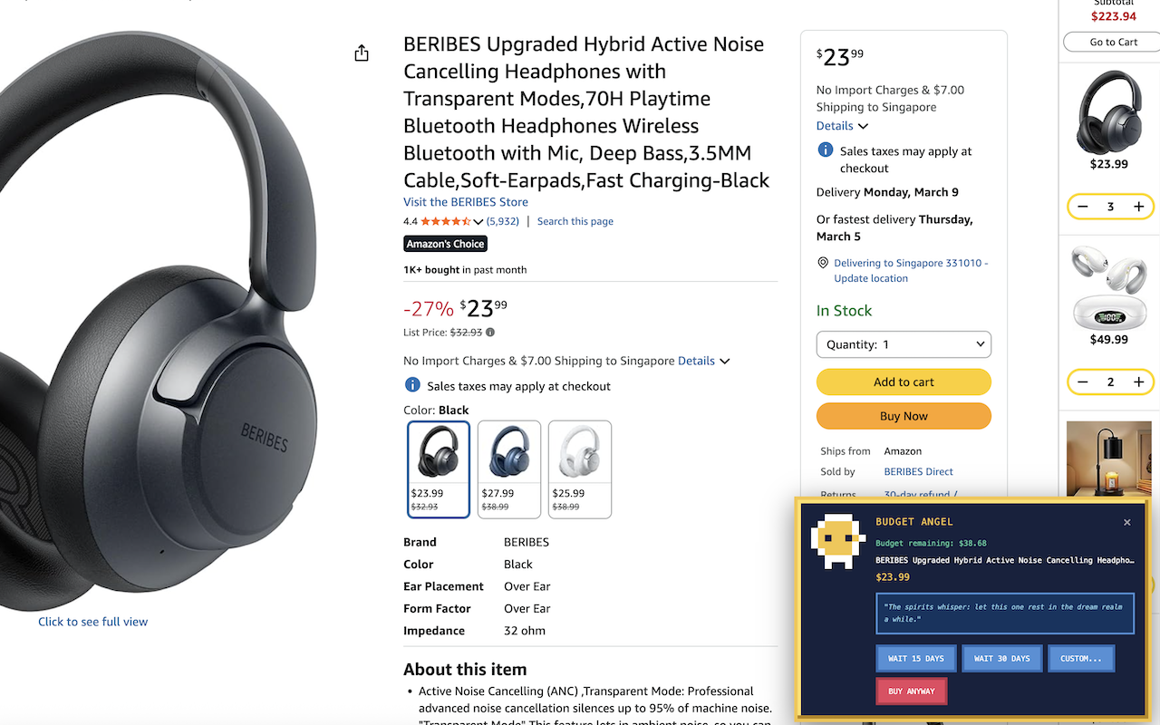 Budget Angel - Main product screenshot demonstrating key features and user interface