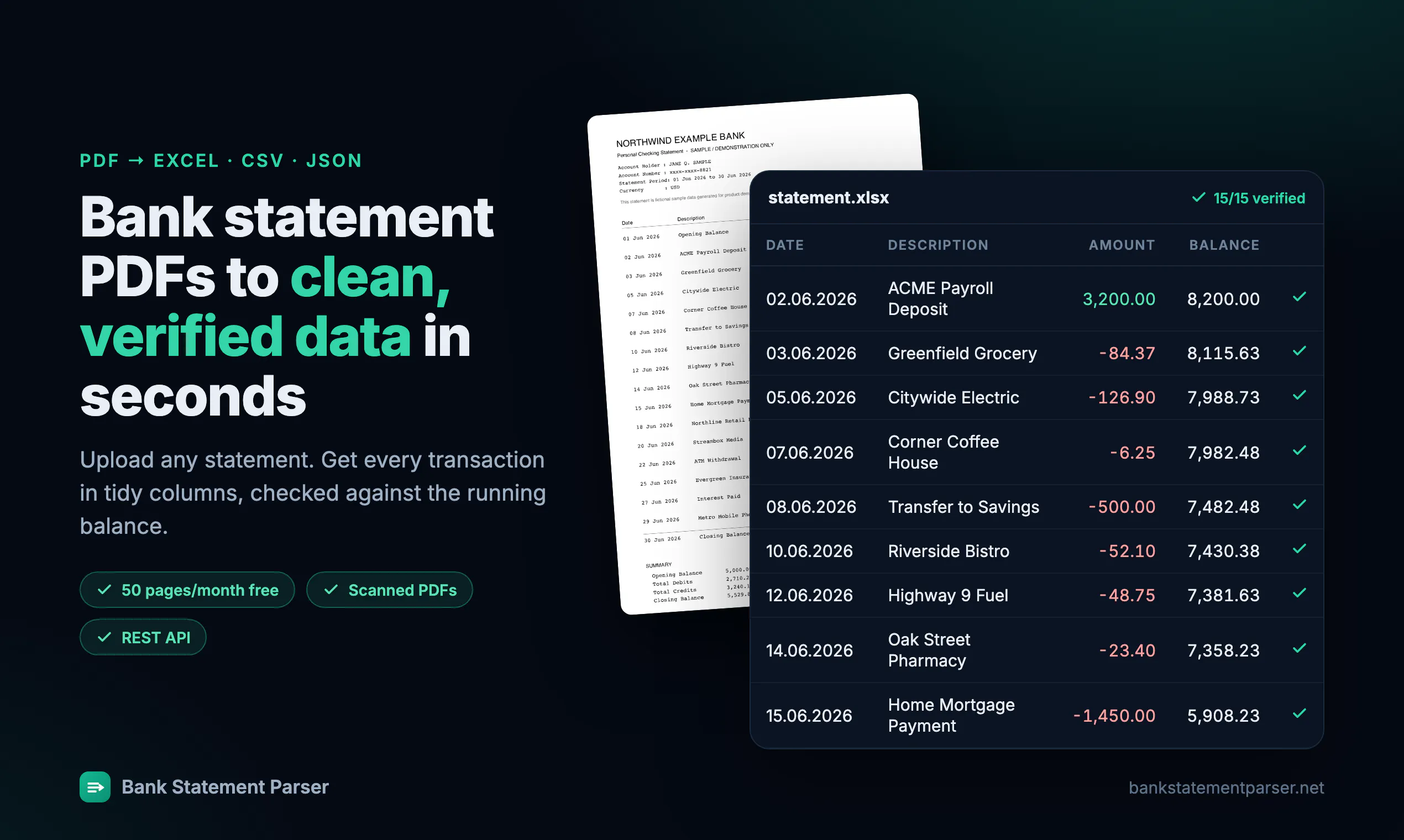 Bank Statement Parser gallery image