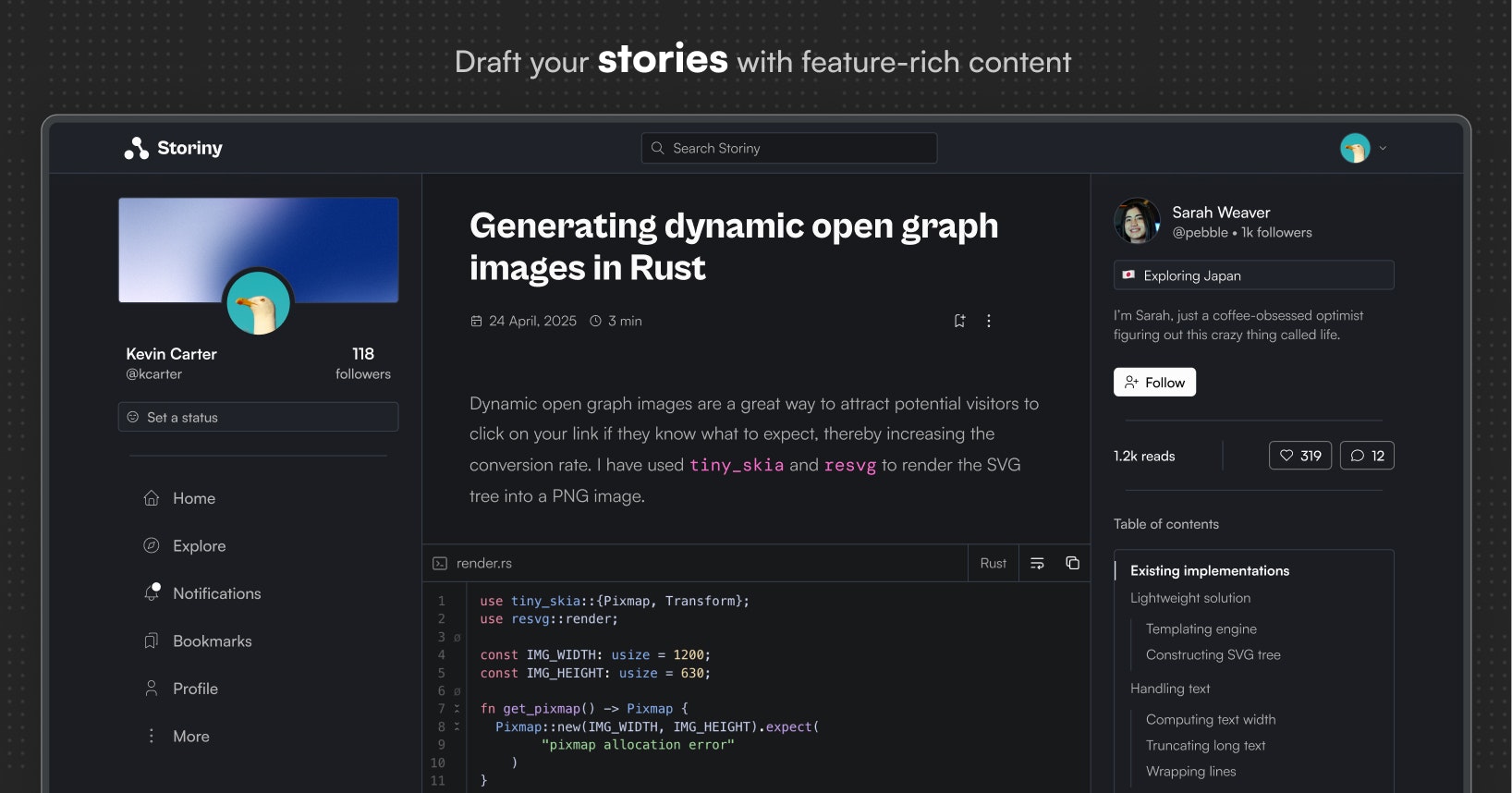 Storiny gallery image