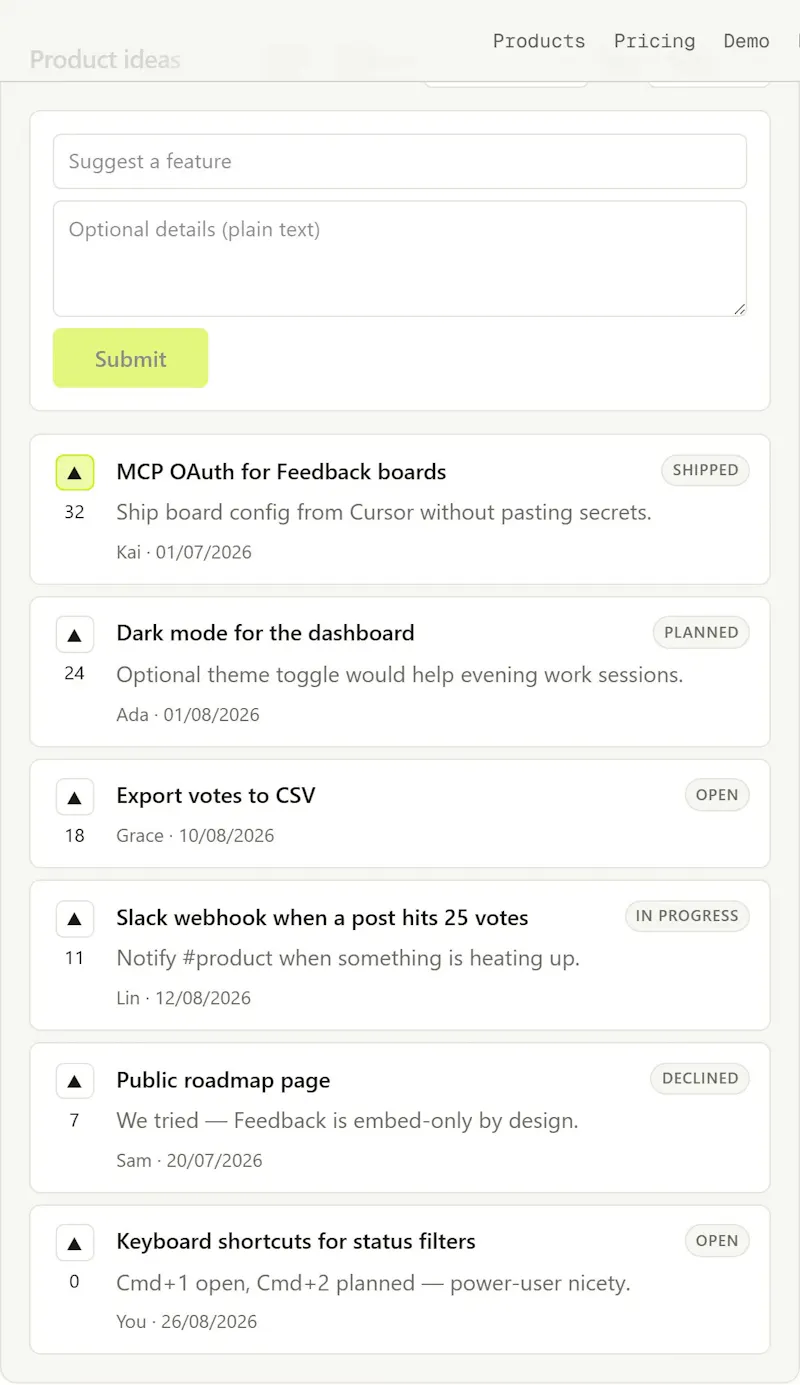 Bootstrapware Feedback screenshot 3