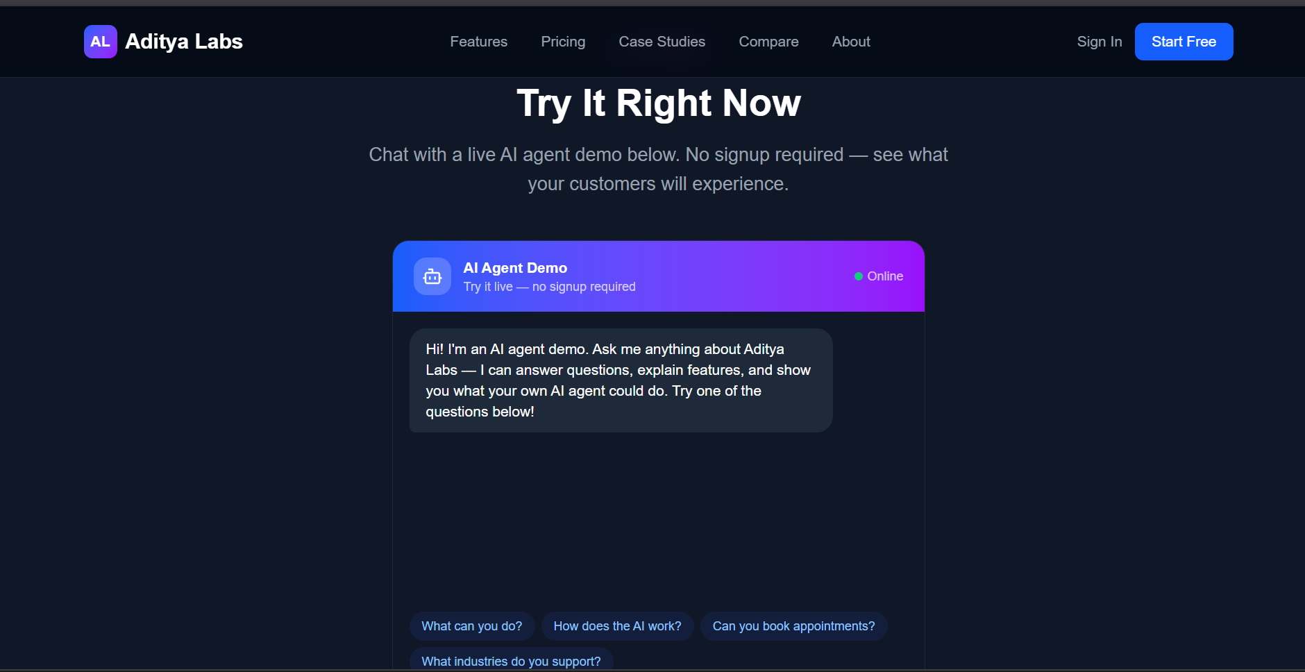Aditya Labs - Screenshot 4 showing product features and functionality