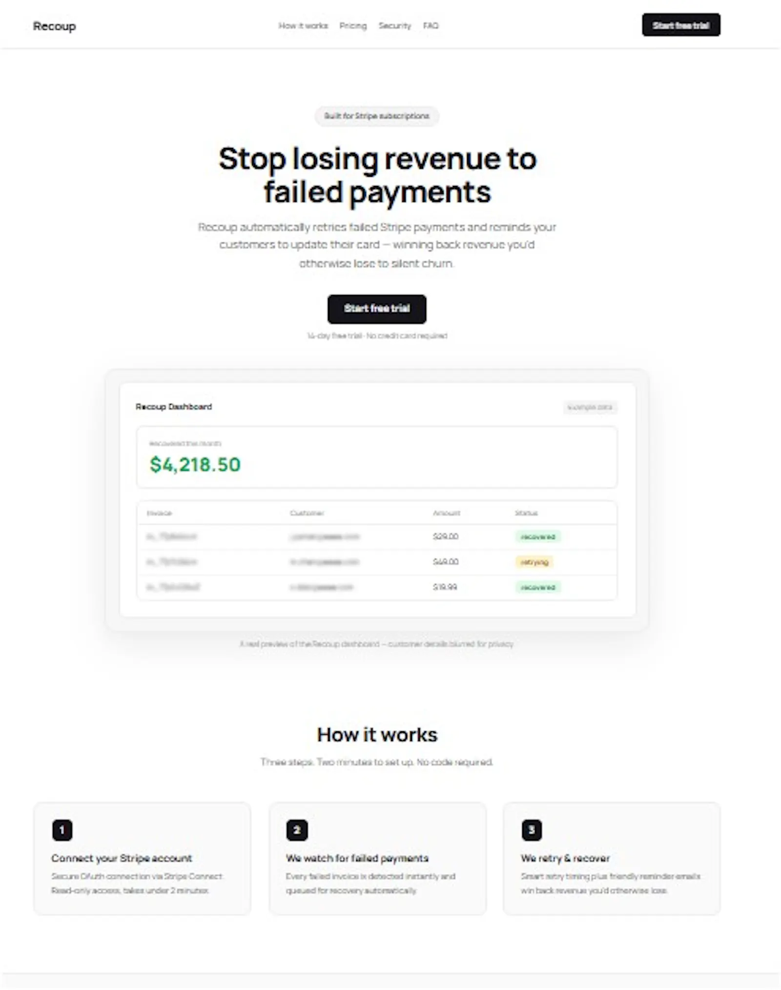 Recoup screenshot 1