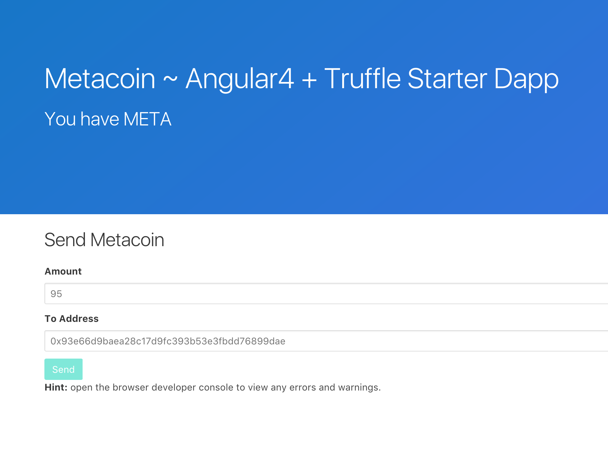 Angular4 + Truffle ~ Smart contracts on Ethereum blockchains gallery image