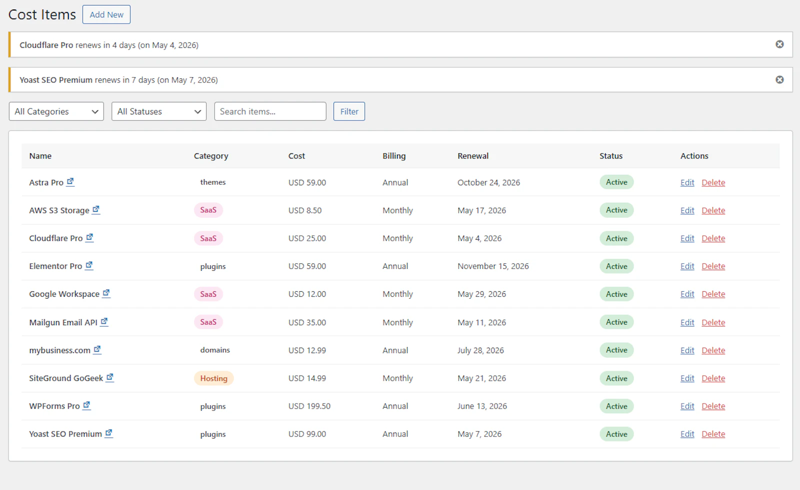 Royal Ledger- Cost & License Tracker screenshot 7